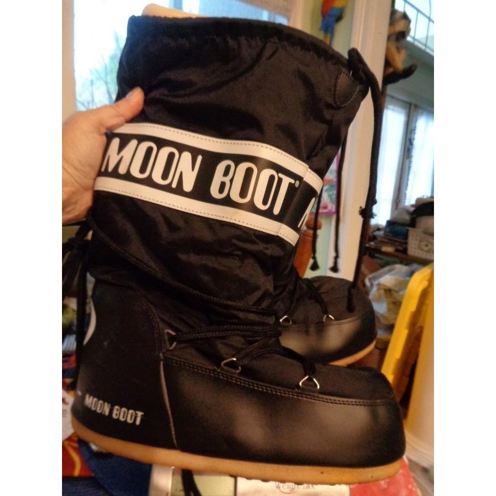 Moon Boots The Original Nylon BLACK 45/47 Men's Snow 11.5-13